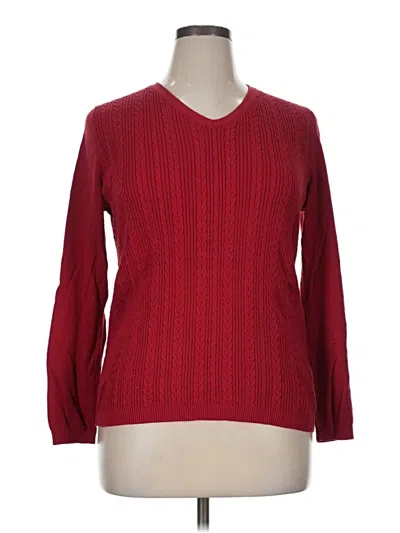 Pre-owned Talbots Outlet Pullover Sweater In Red