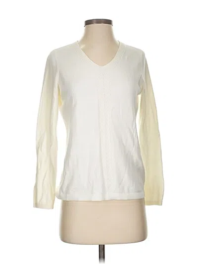 Pre-owned Talbots Outlet Pullover Sweater In White