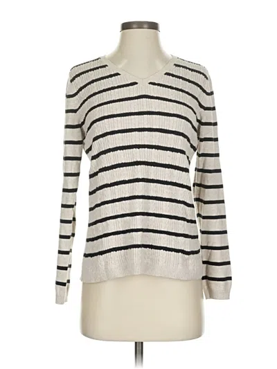 Pre-owned Talbots Outlet Pullover Sweater In White