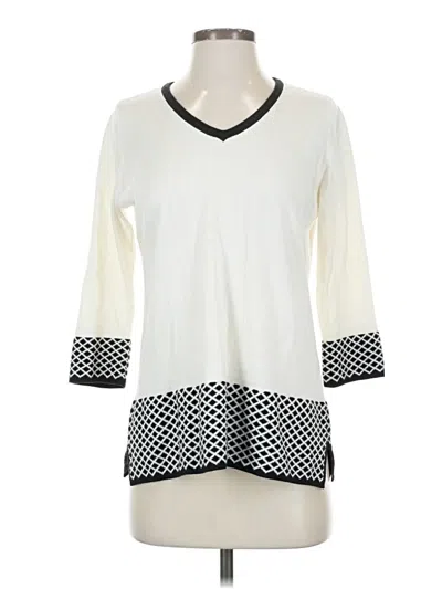 Pre-owned Talbots Outlet Pullover Sweater In White