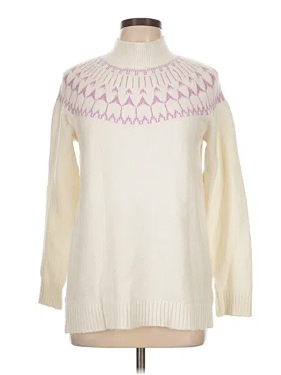 Pre-owned Talbots Outlet Pullover Sweater In White