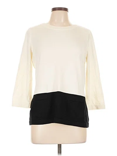 Pre-owned Talbots Outlet Pullover Sweater In White