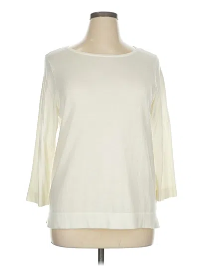 Pre-owned Talbots Outlet Pullover Sweater In White