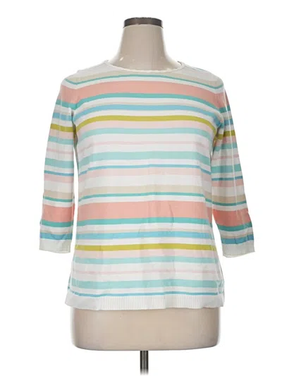 Pre-owned Talbots Outlet Pullover Sweater In White