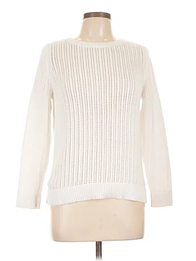 Pre-owned Talbots Outlet Pullover Sweater In White