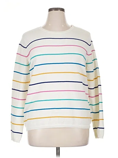 Pre-owned Talbots Outlet Pullover Sweater In White