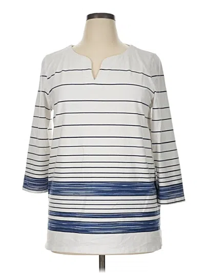 Pre-owned Talbots Outlet Pullover Sweater In White