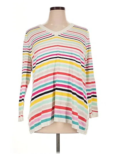 Pre-owned Talbots Outlet Pullover Sweater In White