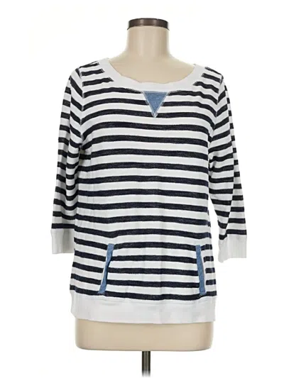 Pre-owned Talbots Outlet Pullover Sweater In White