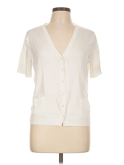 Pre-owned Talbots Outlet Short Sleeve Blouse In Ivory