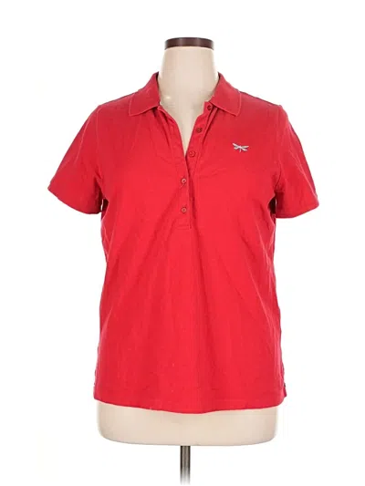 Pre-owned Talbots Outlet Short Sleeve Button Down Shirt In Red