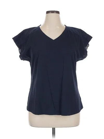 Pre-owned Talbots Outlet Short Sleeve T-shirt In Blue