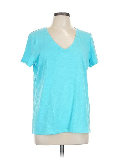 Pre-owned Talbots Outlet Short Sleeve T-shirt In Blue
