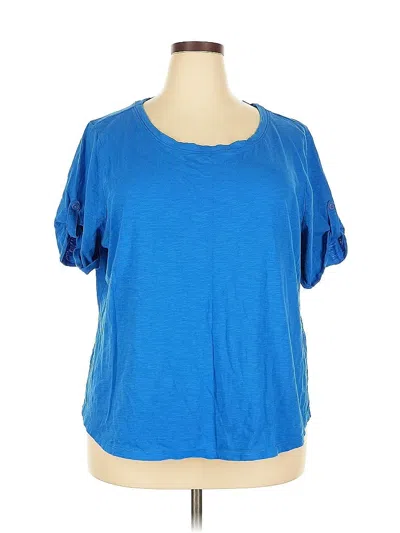 Pre-owned Talbots Outlet Short Sleeve T-shirt In Blue