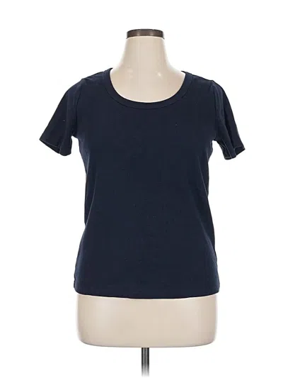 Pre-owned Talbots Outlet Short Sleeve T-shirt In Blue