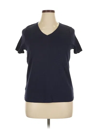 Pre-owned Talbots Outlet Short Sleeve T-shirt In Blue