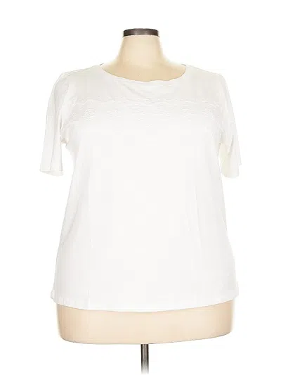 Pre-owned Talbots Outlet Short Sleeve T-shirt In White