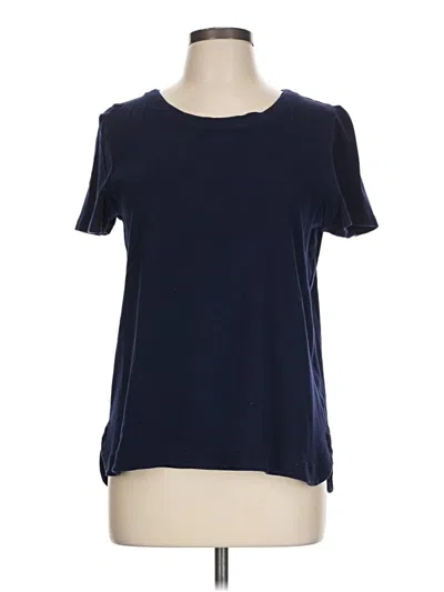 Pre-owned Talbots Outlet Short Sleeve Top Blue Crew Neck Tops