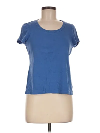 Pre-owned Talbots Outlet Short Sleeve Top Blue Scoop Neck Tops