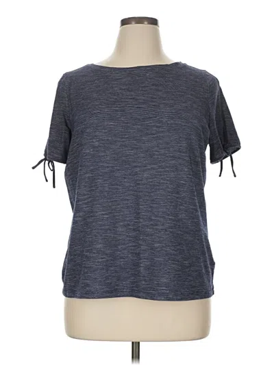 Pre-owned Talbots Outlet Short Sleeve Top Gray Crew Neck Tops