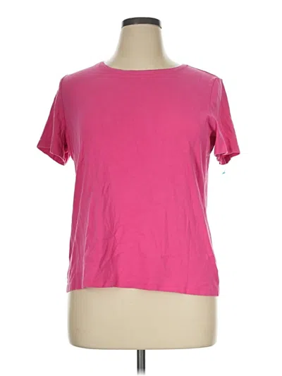 Pre-owned Talbots Outlet Short Sleeve Top Pink Crew Neck Tops