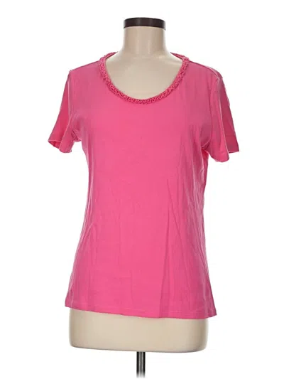 Pre-owned Talbots Outlet Short Sleeve Top Pink Scoop Neck Tops