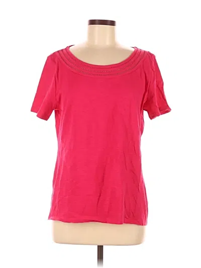 Pre-owned Talbots Outlet Short Sleeve Top Pink Scoop Neck Tops