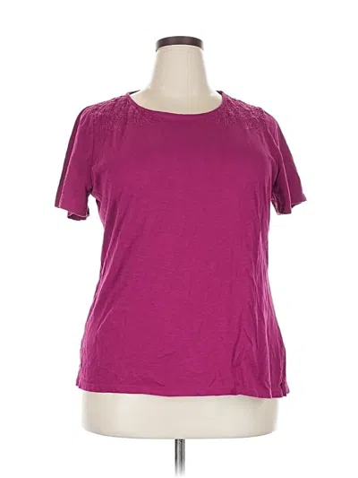 Pre-owned Talbots Outlet Short Sleeve Top Purple Scoop Neck Tops