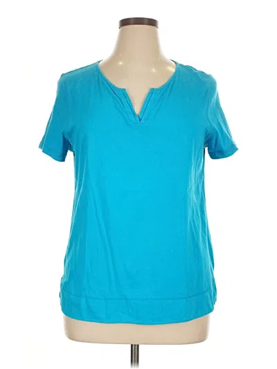 Pre-owned Talbots Outlet Short Sleeve T-shirt In Blue