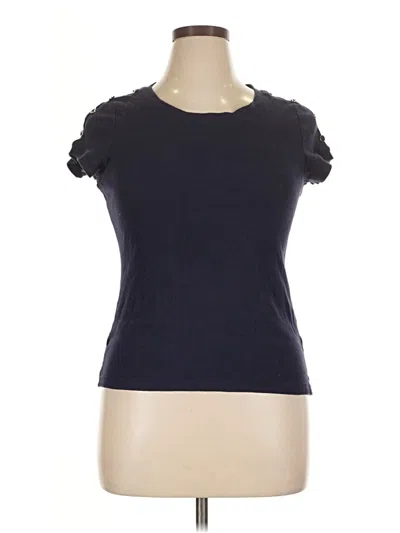 Pre-owned Talbots Outlet Short Sleeve T-shirt In Blue