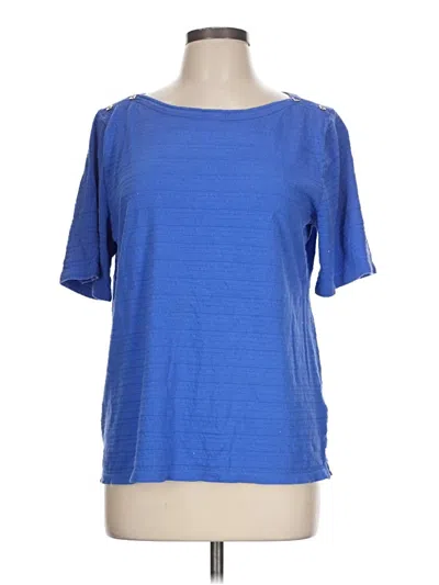 Pre-owned Talbots Outlet Short Sleeve T-shirt In Blue