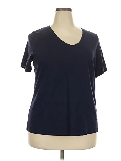 Pre-owned Talbots Outlet Short Sleeve T-shirt In Blue