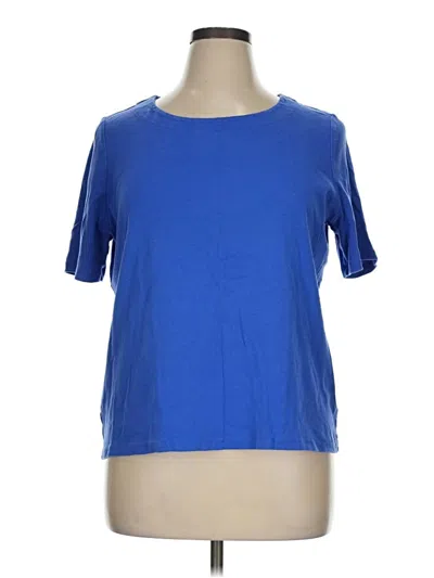 Pre-owned Talbots Outlet Short Sleeve T-shirt In Blue
