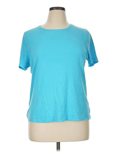 Pre-owned Talbots Outlet Short Sleeve T-shirt In Blue