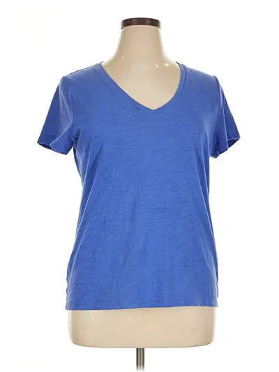 Pre-owned Talbots Outlet Short Sleeve T-shirt In Blue