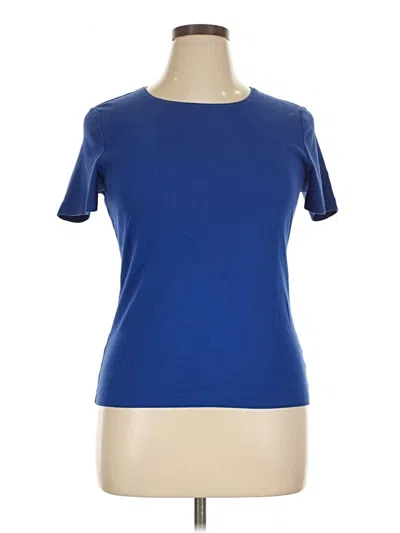 Pre-owned Talbots Outlet Short Sleeve T-shirt In Blue