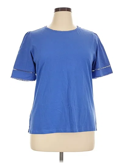 Pre-owned Talbots Outlet Short Sleeve T-shirt In Blue