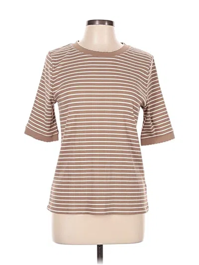 Pre-owned Talbots Outlet Short Sleeve T-shirt In Brown