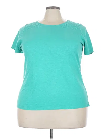 Pre-owned Talbots Outlet Short Sleeve T-shirt In Teal