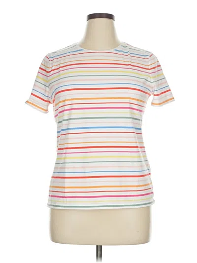 Pre-owned Talbots Outlet Short Sleeve T-shirt In White
