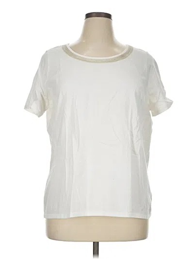Pre-owned Talbots Outlet Short Sleeve T-shirt In White