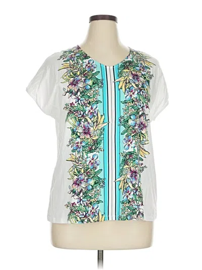 Pre-owned Talbots Outlet Short Sleeve T-shirt In White