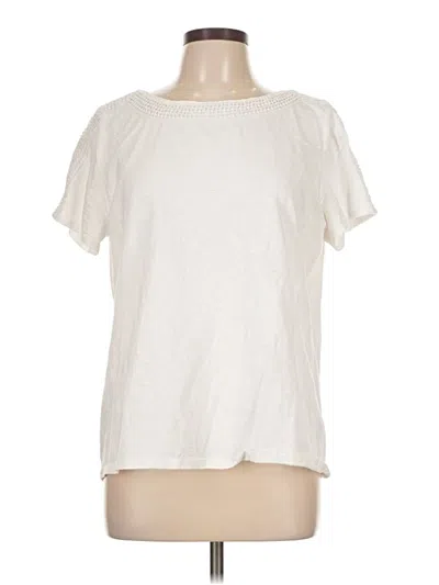 Pre-owned Talbots Outlet Short Sleeve T-shirt In White