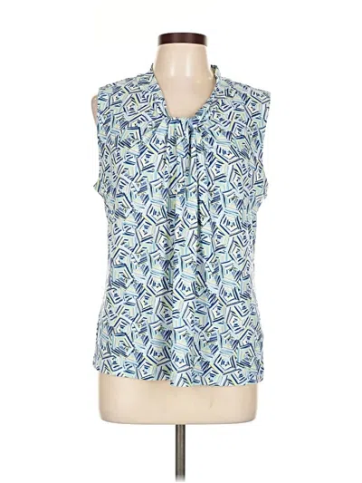 Pre-owned Talbots Outlet Sleeveless Blouse In Blue