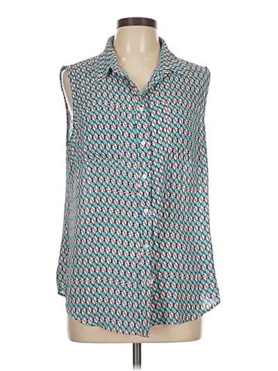 Pre-owned Talbots Outlet Sleeveless Blouse In Blue