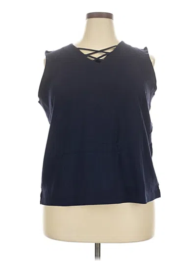 Pre-owned Talbots Outlet Sleeveless Blouse In Blue