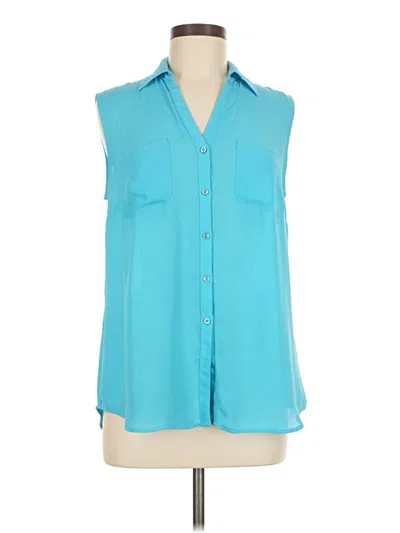 Pre-owned Talbots Outlet Sleeveless Blouse In Blue