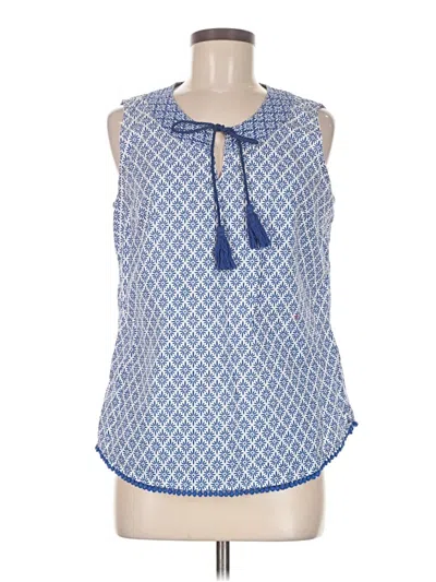 Pre-owned Talbots Outlet Sleeveless Blouse In Blue