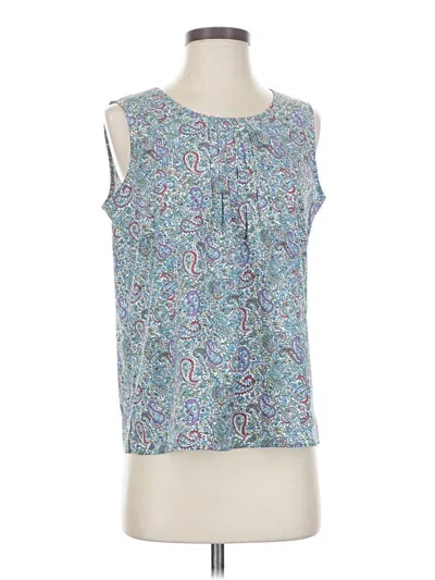 Pre-owned Talbots Outlet Sleeveless Blouse In Blue