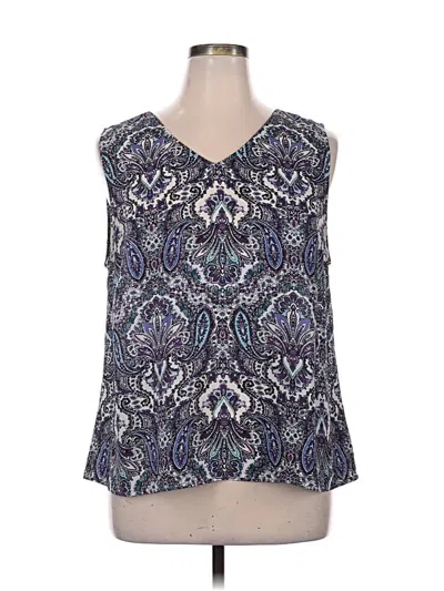 Pre-owned Talbots Outlet Sleeveless Blouse In Blue